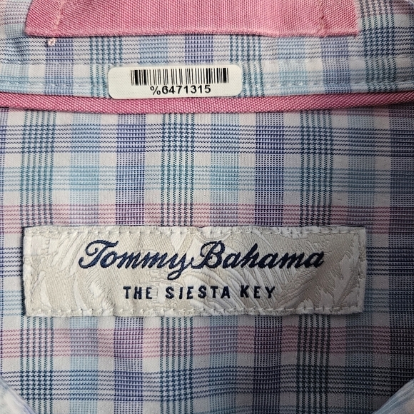 Tommy Bahama Siesta Key Check IslandZone Stretch Shirt Sz Large - Picture 10 of 13